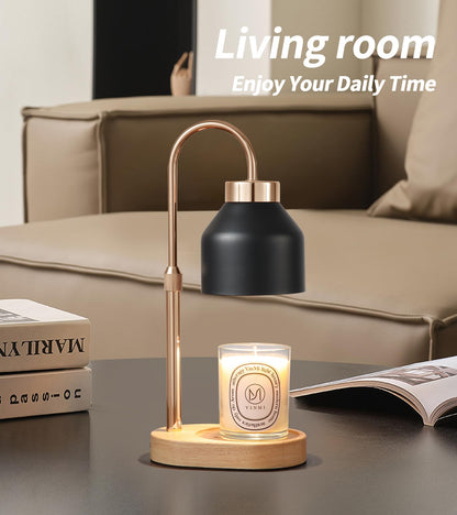 Candle Warmer Lamp,Timer,Dimmer,Adjustable Height Home Decor Electric Wax Melt Warmer with 2 Bulbs Gifts for Mom Womens Christmas Scented Jar Bedroom Living Room Decor 🍁 All In One Marketplace Canada