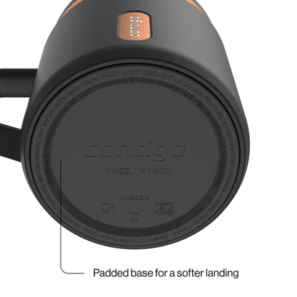 Contigo SnapSeal 14 oz Office Mug | Vacuum-Insulated Stainless Steel Tumbler for Hot Coffee & Tea or Cold Drinks | Spill-Proof Lid w/Straw Compatibility | BPA & Lead-Free | Dishwasher Safe - Available at All In One Marketplace Canada