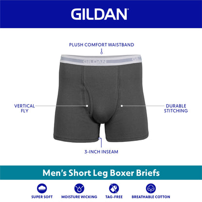 Gildan Men's Boxer Briefs, Multipack, Mixed Blue (5-Pack), Medium 🍁 All In One Marketplace Canada