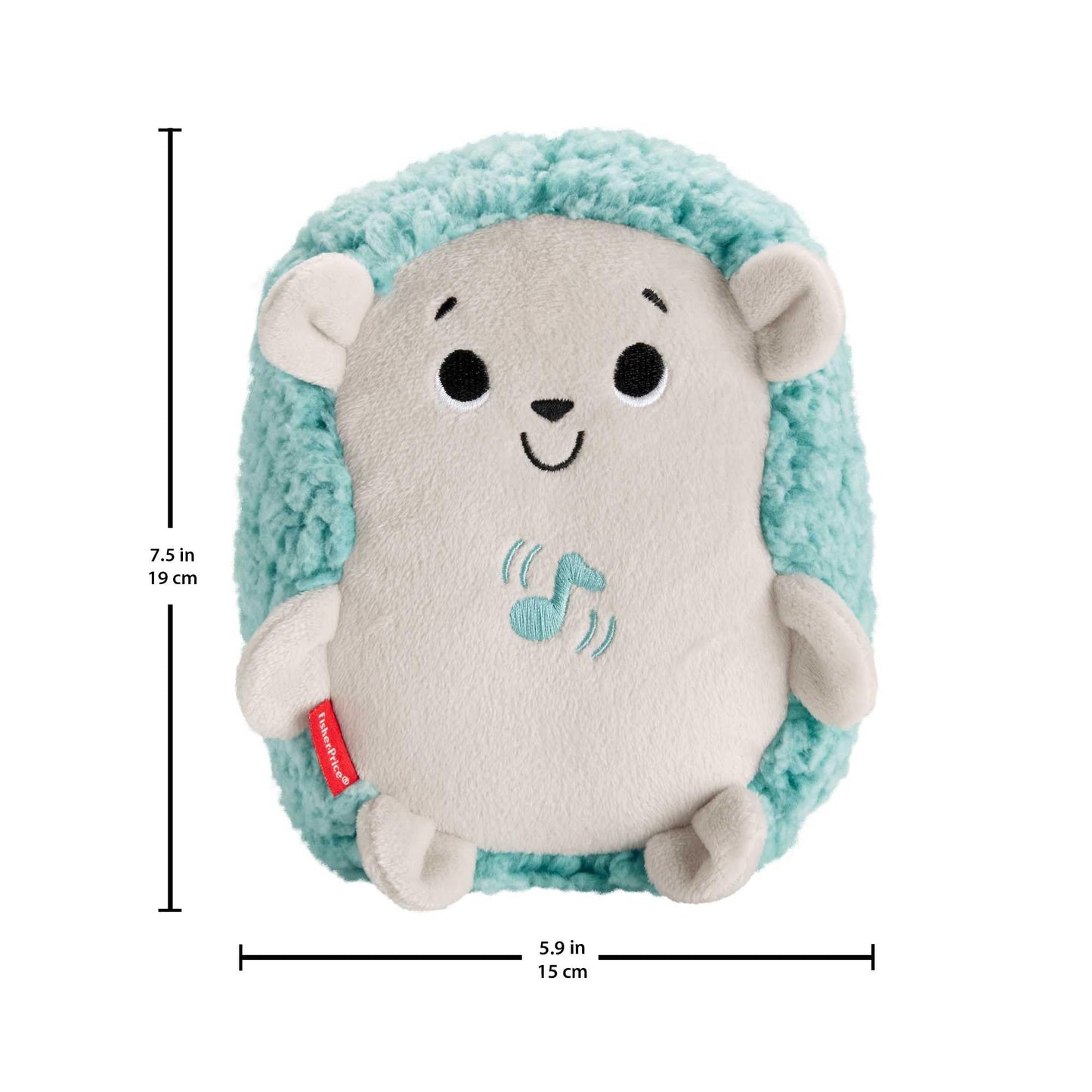 Fisher-Price Baby Musical Toy Calming Vibes Hedgehog Soother Plush Sound Machine with Vibrations for Newborns, Blue Fisher-Price