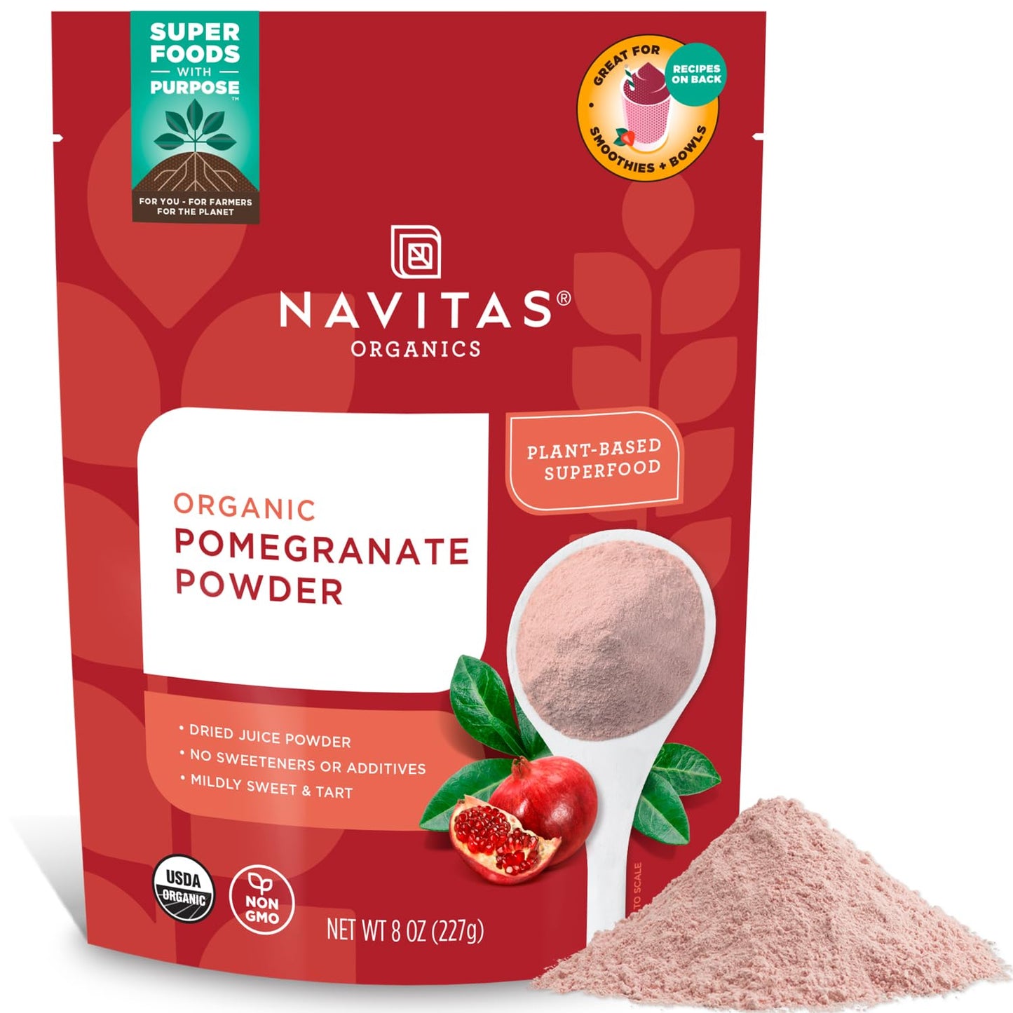 Navitas Organics Pomegranate Powder, 8 oz. Bag Navitas Organics