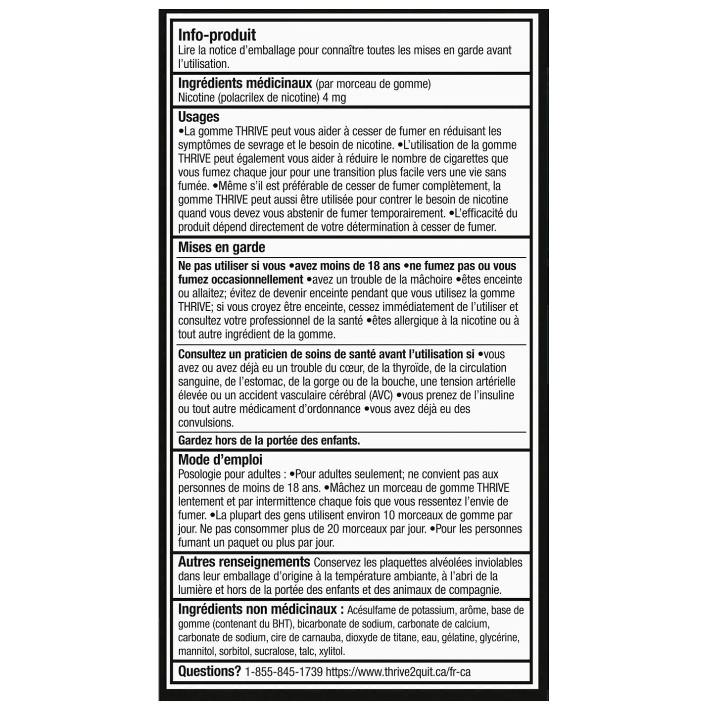 Thrive Nicotine Replacement Gum, Extra Strength, Fruit, 108 Count Thrive