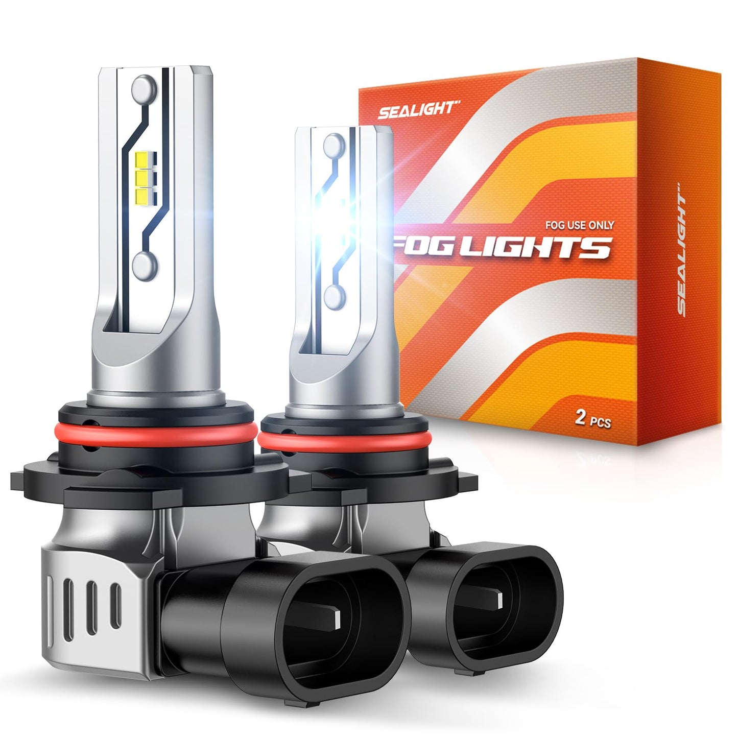 SEALIGHT H10 LED Fog Light Bulbs or DRL, 12000LM 9140 9145 Fog Lights LED Bulbs 600% Brightness Upgrade, F5 1:1 Size 100% Successful Installation for Trucks Cars, Pack of 2