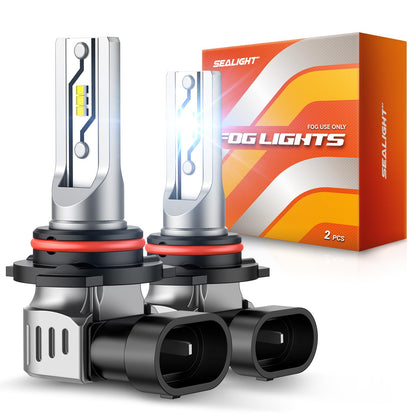 SEALIGHT H10 LED Fog Light Bulbs or DRL, 12000LM 9140 9145 Fog Lights LED Bulbs 600% Brightness Upgrade, F5 1:1 Size 100% Successful Installation for Trucks Cars, Pack of 2