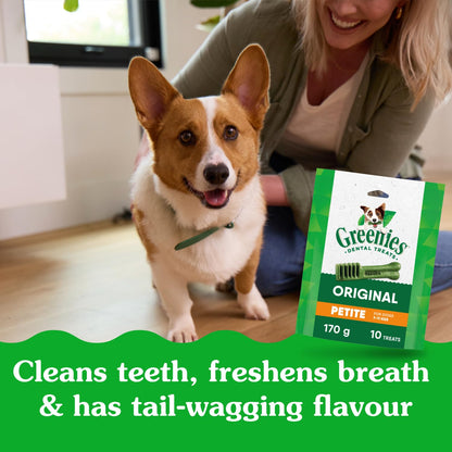 GREENIES Dog Treats Original Petite Natural Dental Care, (60 Treats) 36oz. Pack