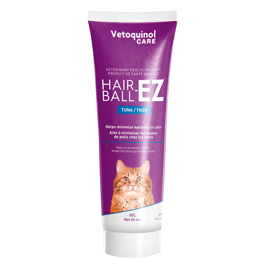 Vetoquinol Hairball-EZ – Veterinary Health Product – Helps Minimize Hairballs in Cats (Tuna) - Available at All In One Marketplace Canada