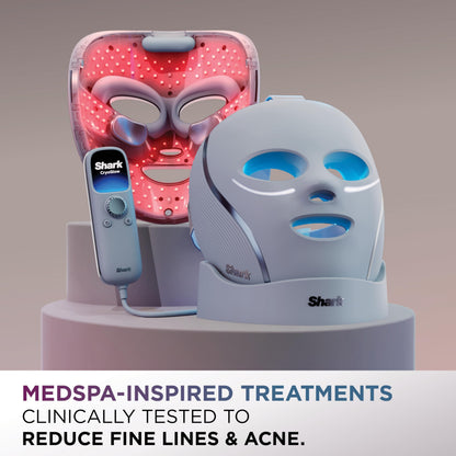 Shark CryoGlow LED Face Mask with Under-Eye Cooling, Anti-Ageing & Blemish Repair, Red & Blue LED, Infrared Light Therapy, USB-C, Remote Control, Storage Bag, FW312C (Canadian Version) - Available at All In One Marketplace Canada