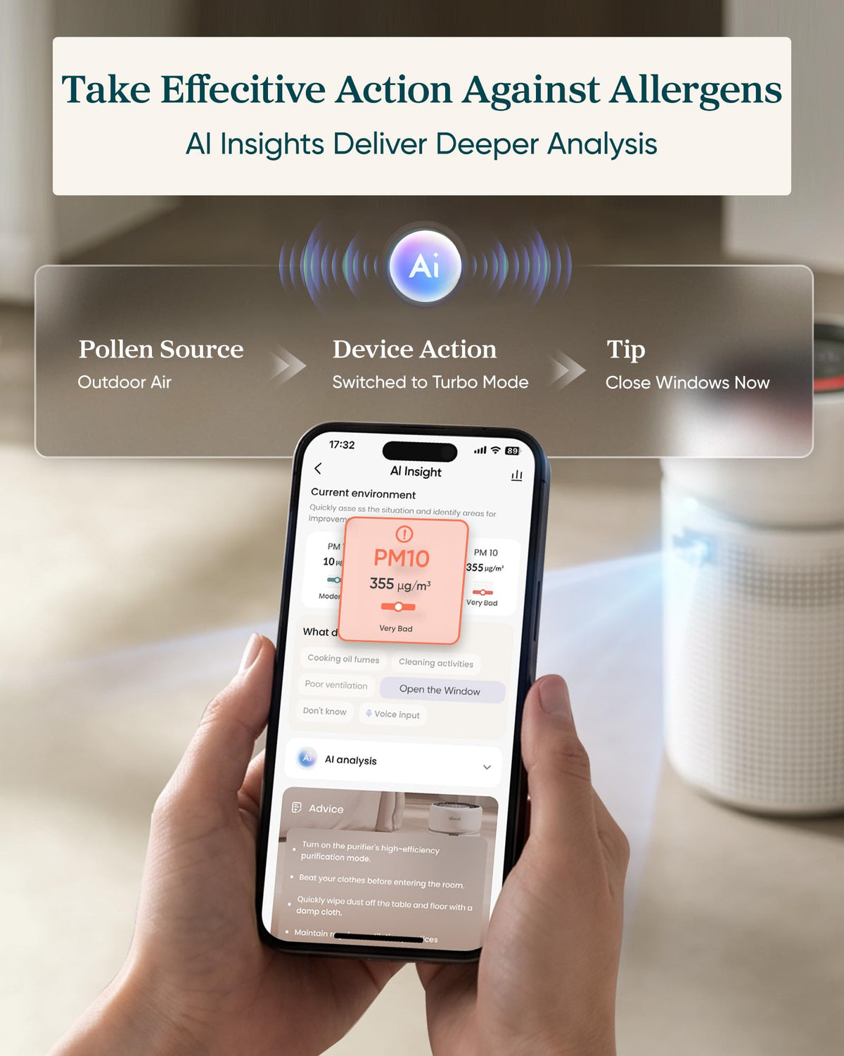 Levoit HEPA Air Purifiers for Bedroom, Allergies Defense, Eleva 300X