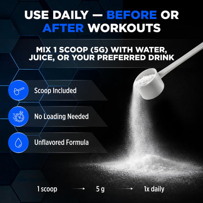 Allmax Creatine Monohydrate - Aid Muscle Growth & Strength Gains, No Artificial Ingredients - 1000g - 5g per Serving - 200 Servings