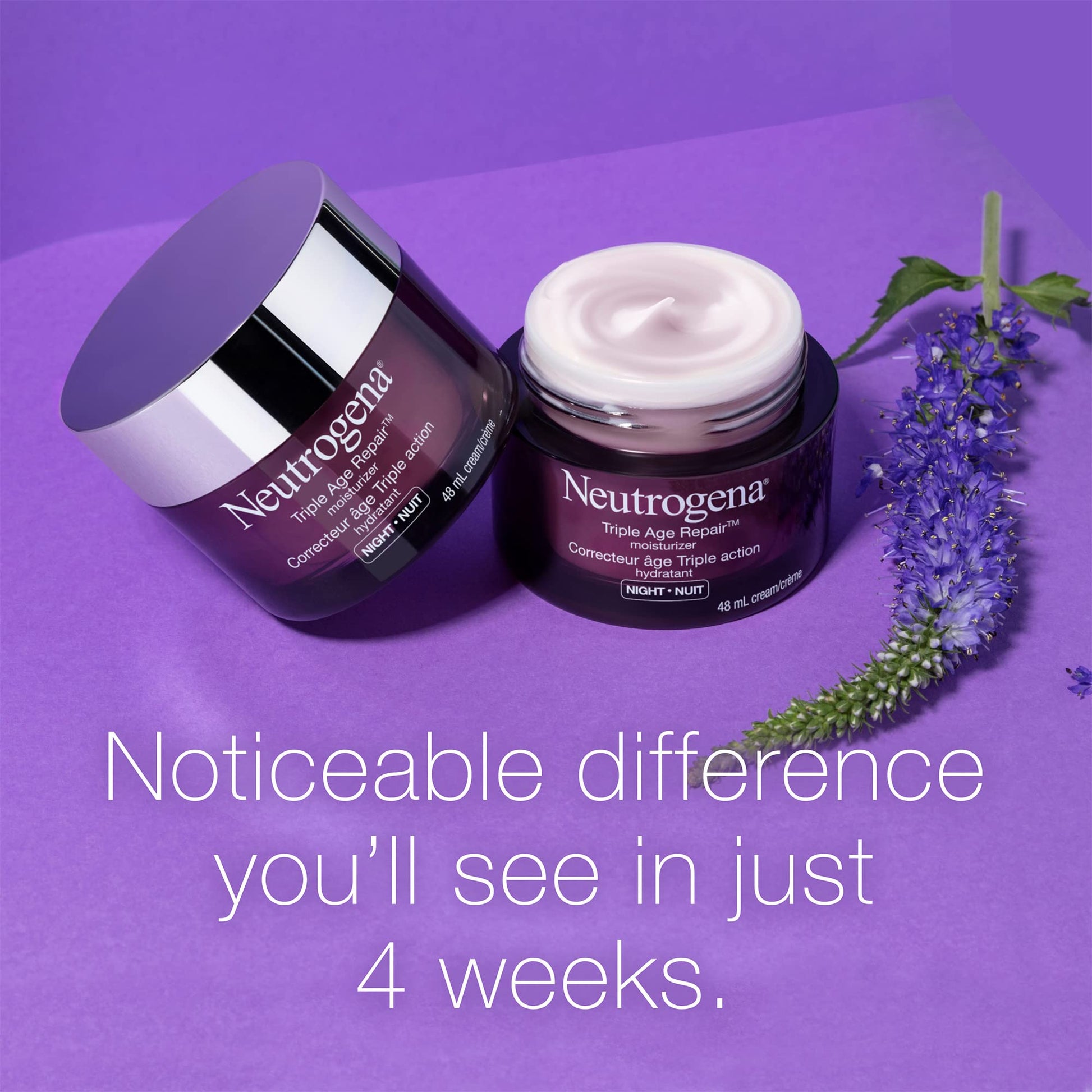 Neutrogena Night Cream, Triple Age Repair, Tone, and Firmness, 48 mL Neutrogena