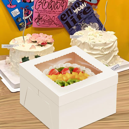 Packpal 20Pack 10 Inch Tall Cake Boxes With Cake Boards (10 boxes & 10 boards), 10X10X8 Inch White Bakery Boxes With Windown For Chocolates, Cajas Pasteles, Cookie, Pastries,Pie, Gift Cakes 🍁 All In One Marketplace Canada