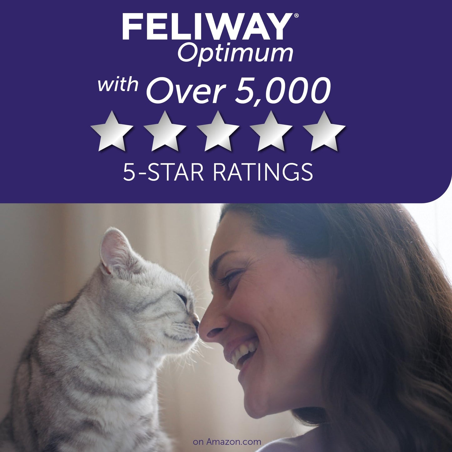 FELIWAY Optimum Starter Kit, Promotes Calmness AND Harmony in Cats & Kittens, VHP Registered NN.P5V2, includes 1 Diffuser 1 Refill, Lasts 30 Days, Cat Calming Pheromones, 48ml