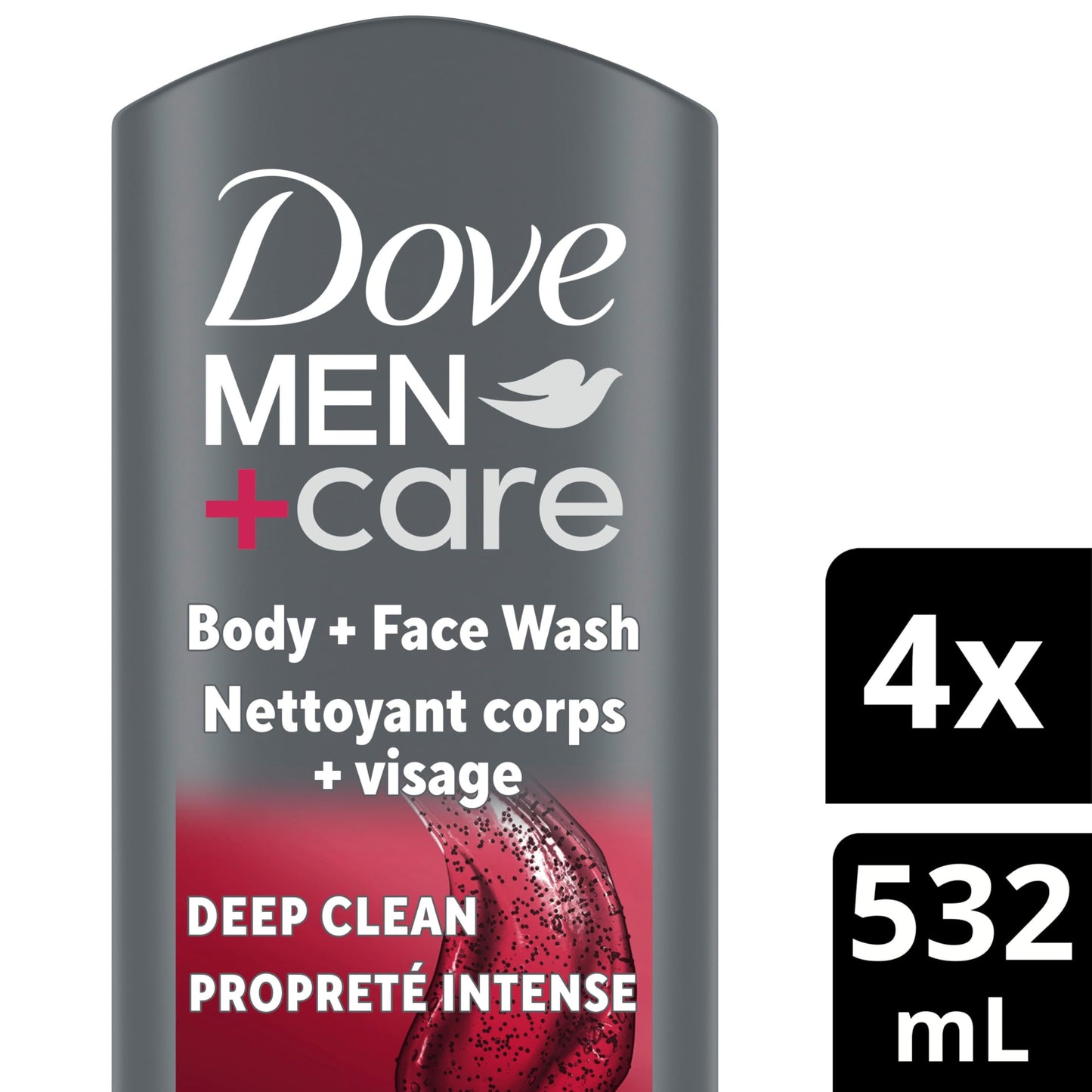 Dove Men+Care Body and Face Wash with 24-hour Nourishing Micromoisture, Deep Clean, Men's Body Wash, 532mL (Pack of 4) 🍁 All In One Marketplace Canada Dove Men + Care