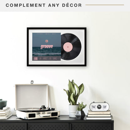 MCS Groove Record Album Frame, Black, 16.5 x 25 in