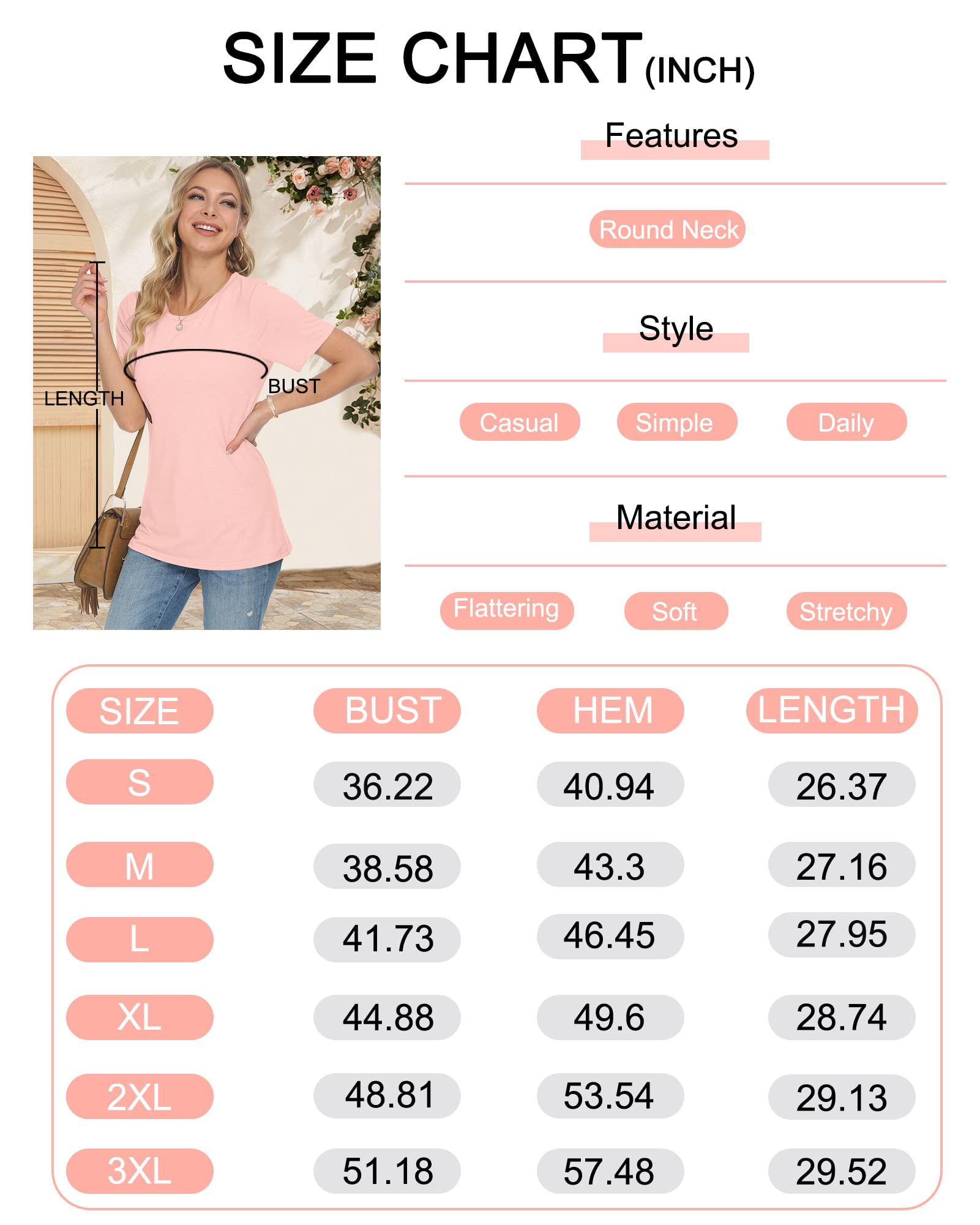 WNEEDU Womens Tops Summer T-Shirt Short Sleeve Crewneck Loose Fit Casual Basic Tee Tops 2026 New Floral White XL