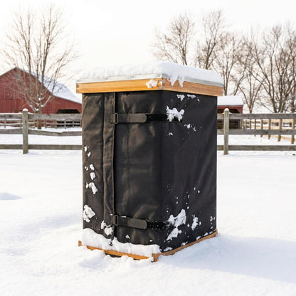 codree 10 Frame Winter Bee Hive Wrap- 2 Deep Boxes & 1 Medium Box 600D Oxford Beehive Winter Protection Cover- Cozy Windproof Warm Bee Hive Insulation Wrap for Most Bee Hive (85" x 27") 🍁 All In One Marketplace Canada