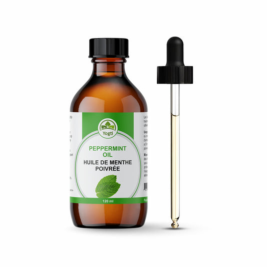 Yogti [Canadian Brand] Peppermint Oil with Dropper, 120 ml (Pack of 1) 🍁 All In One Marketplace Canada