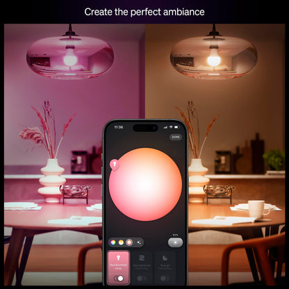 Philips Hue Essential Starter Kit: Bridge + 4 Essential E26 Smart Bulbs, White and Color Ambiance, 2200K-6500K, Dimmable, Works with Alexa, Google Assistant, Samsung SmartThings, Apple Home 🍁 All In One Marketplace Canada Philips Hue