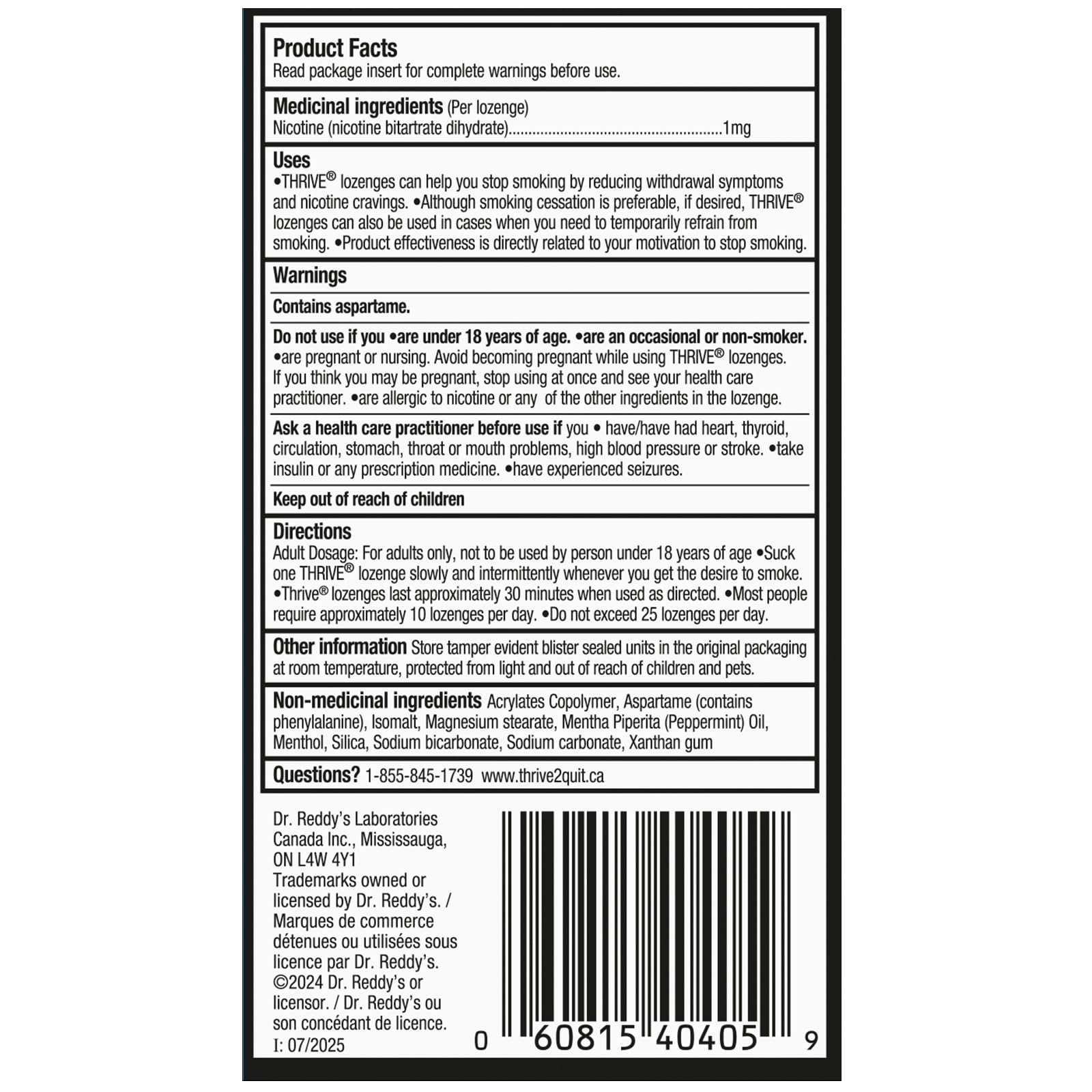 THRIVE Lozenges 1 mg (Peppermint) (Value Pack)