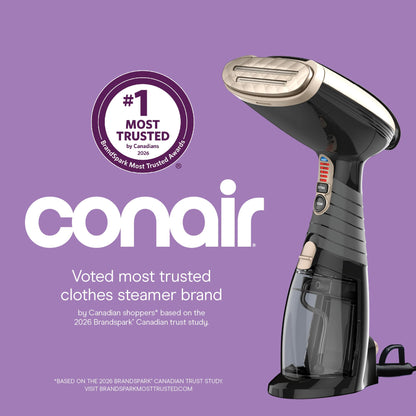Conair Handheld Garment Steamer for Clothes, Turbo ExtremeSteam 1875W, Portable Handheld Design, Strong Penetrating Steam - Amazon Exclusive in Black 🍁 All In One Marketplace Canada