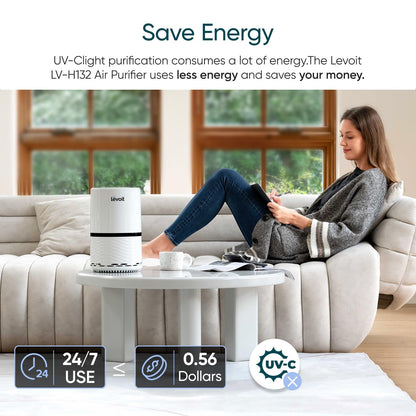 Purificateurs d'air Levoit pour chambre à coucher, LV-H132 Blanc