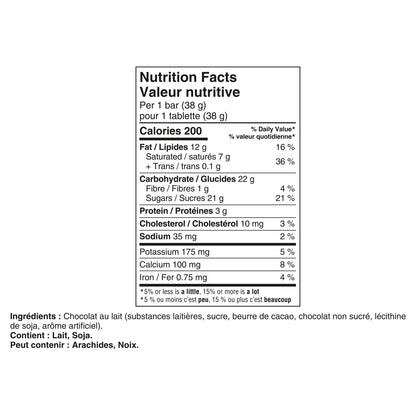 Cadbury Dairy Milk Chocolate Bars - Pack of 24 (38g each, 912g total) - Canadian Made