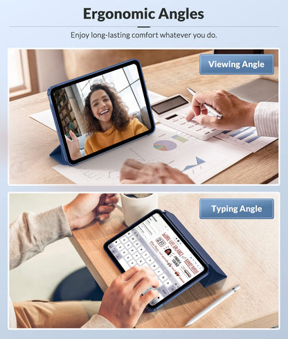 MoKo Case for New iPad (A16) 11th Generation 2025/ 10th Generation 2022, iPad 11 inch/ 10.9 inch Case with Soft TPU Translucent Frosted Back Cover, Auto Wake/Sleep, Support Touch ID,Navy Blue - Available at All In One Marketplace Canada