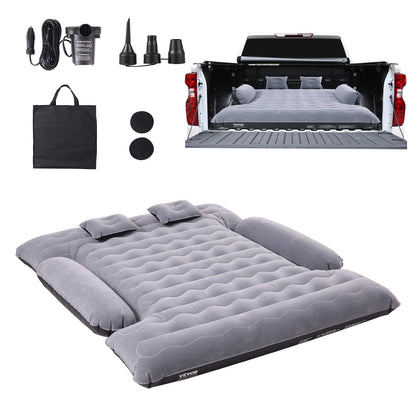 VEVOR Truck Bed Air Mattress, for 6-6.5 ft Full Size Truck Beds, Inflatable Air Mattress Camping Bed with 12V Air Pump 2 Pillows, Carry Bag, for Chevrolet Silverado, Dodge Ram, Ford 150/250/350 VEVOR