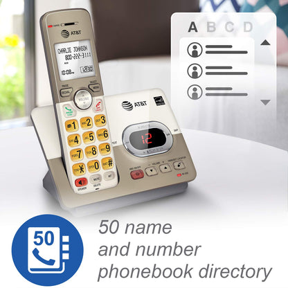 AT&T EL52303 3-Handsets Cordless Phone System with Answering System, Caller ID/Call Waiting - DECT 6.0 - Upto 14 Minutes Recording Time