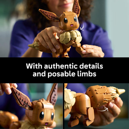 LEGO Pokémon Eevee - Collectible Building Set for Adults, Ages 18+ - Posable Pokémon Figure for Display - Desk, Bookshelf or Home Office Decor - Gift for Men & Women - 72151 - Available at All In One Marketplace Canada