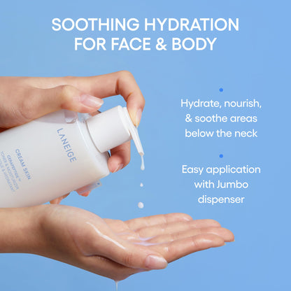 LANEIGE Cream Skin Toner & Moisturizer Refill: Lightweight Refillable Korean Milky Toner with Ceramide & Peptide for Hydration, Firming, & Barrier Support