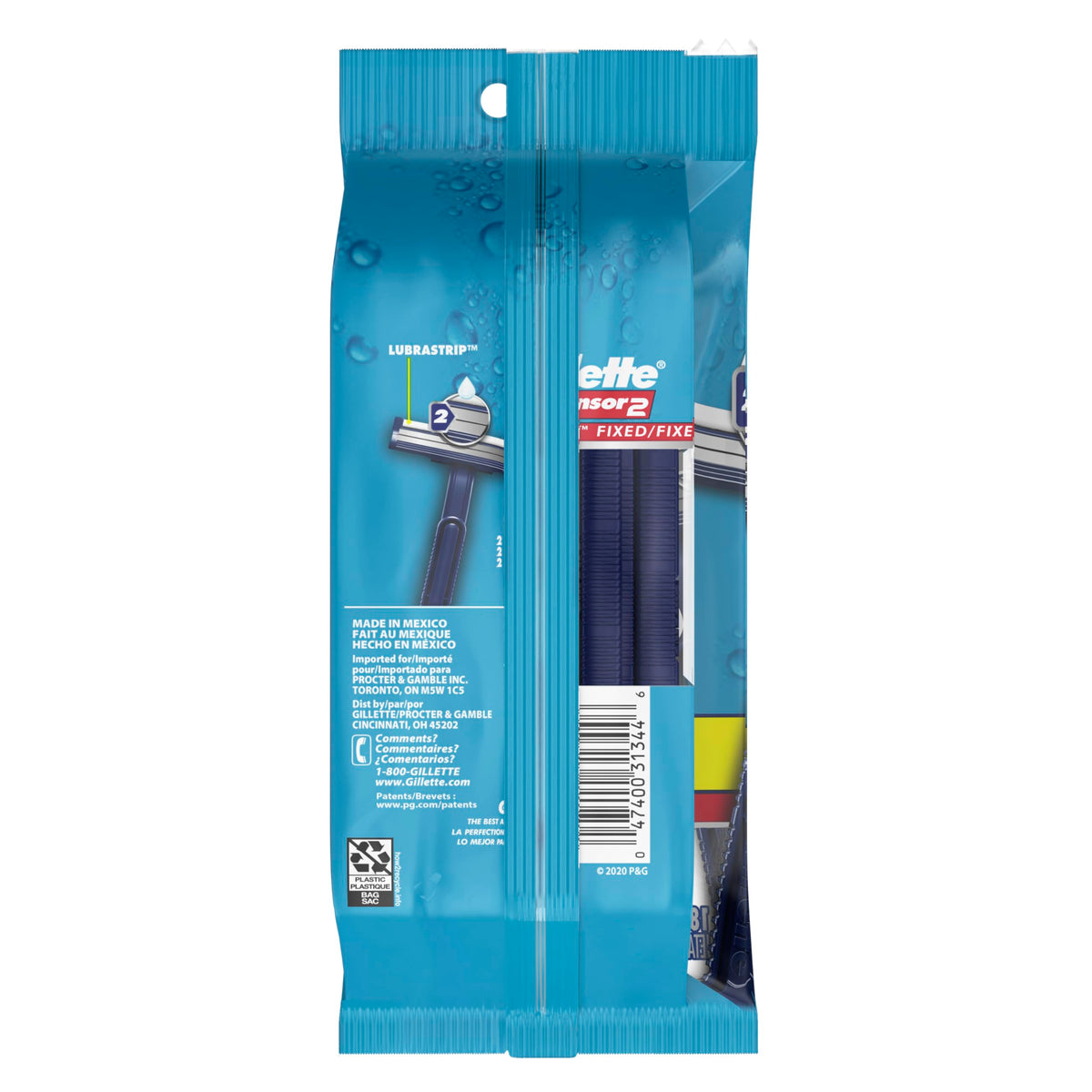 Gillette Sensor2 Men's Disposable Razors, 1 Pack (Count of 18)
