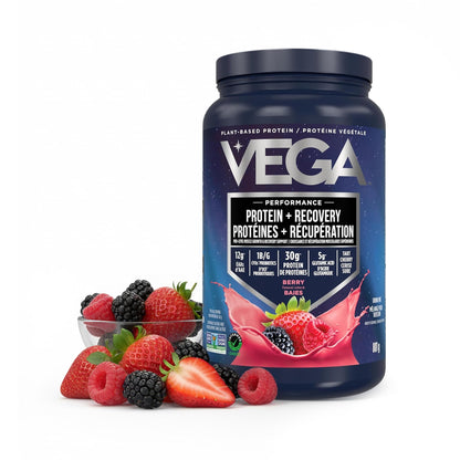 Vega Protein + Recovery, Berry – 30g Vegan Protein, Dairy & Gluten Free, Probiotics, NSF Certified, 801 g (19 Servings) 🍁 All In One Marketplace Canada
