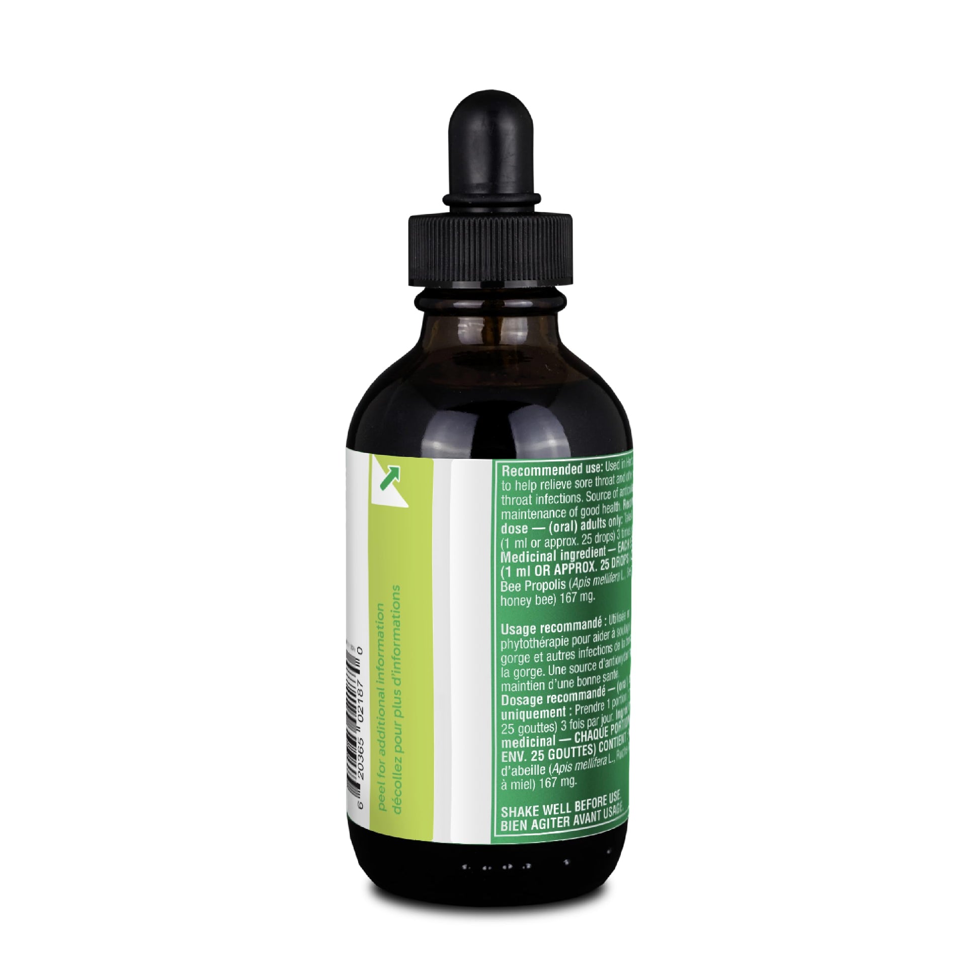 Organika Canadian-Made Bee Propolis Liquid- Natural Immune Support, Sore Throat Relief, Antioxidant, Alcohol-Free- 100 ml Organika