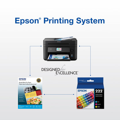 Epson 222 Genuine Ink Cartridge Black and Color Combo Pack T222120-BCS Epson
