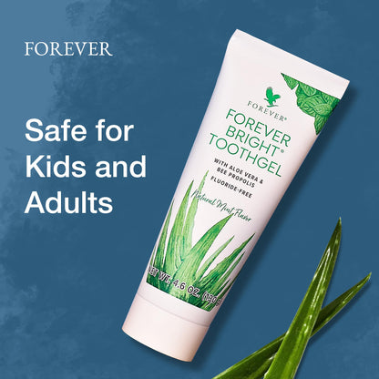 Forever Living | Forever Bright Toothgel - 4.6oz Vegan Non-Fluoride Toothgel with Peppermint & Spearmint - Gentle Oral Care for Kids & Adults - 1 Pack 🍁 All In One Marketplace Canada
