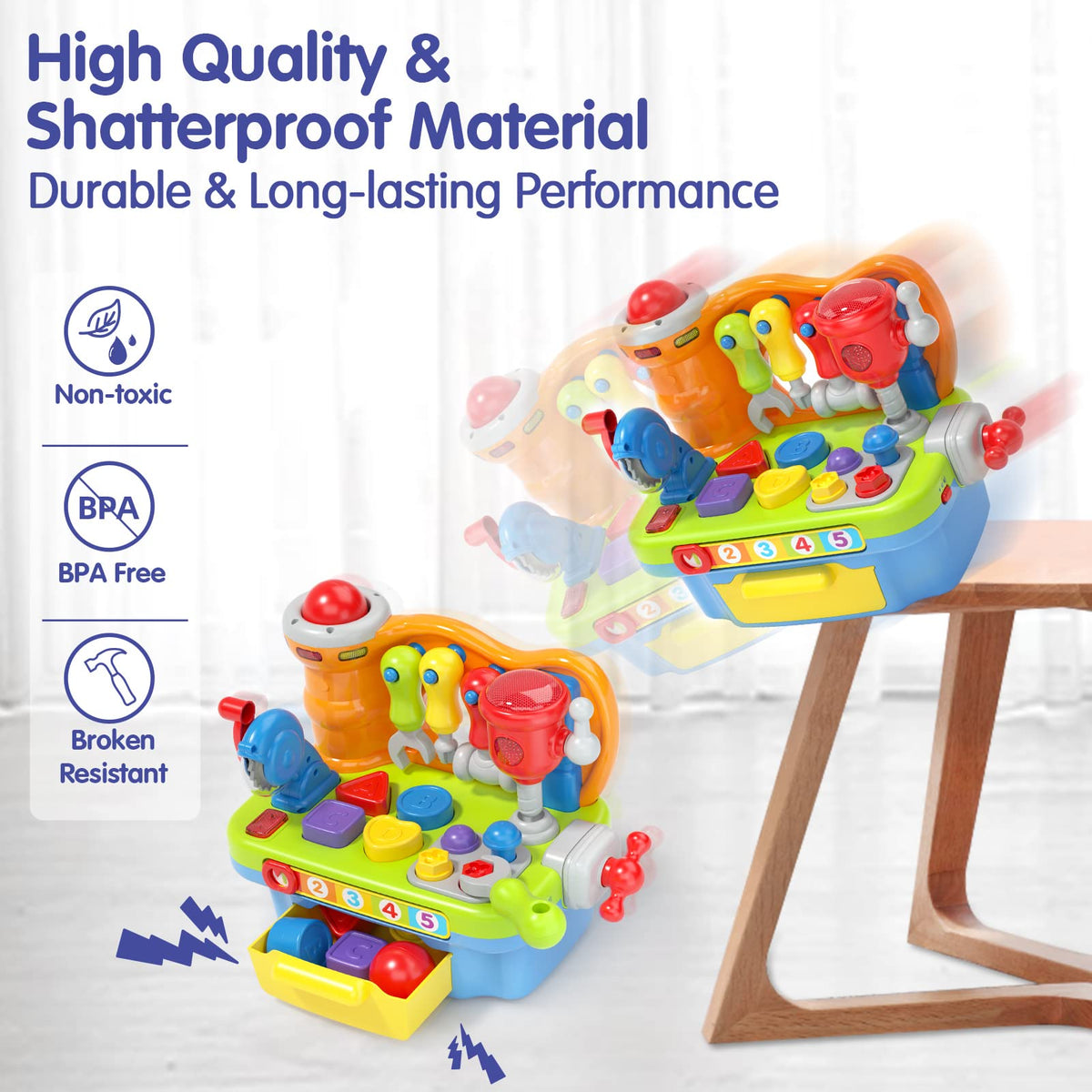 Toys for 1+ Year Old Baby Toys 12-18 Months Development, 9 in 1 Multifunction Music Light Workbench,Baby Boy Girl Toys Toddler Toys 1-2 Year Old Boy Gifts Educational Christmas Basket Stuffers 🍁 All In One Marketplace Canada