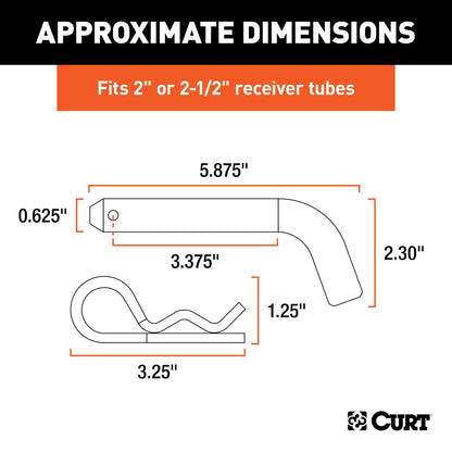Curt Manufacturing 21580 5/8" Pin and Clip For Super Duty Ball Mount Series