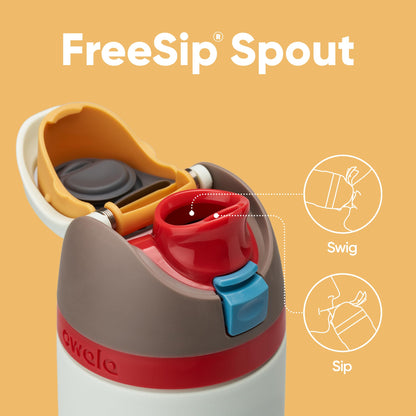 Bouteille d'eau isolée en acier inoxydable Owala FreeSip avec paille pour le sport et les voyages, sans BPA, 710 ml, Boneyard