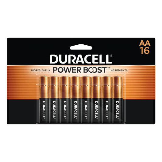 Duracell Coppertop AA Batteries with Power Boost Ingredients, 16 Count (Pack of 1) Long-lasting Alkaline Double AA Battery for Household and Office Devices - Available at All In One Marketplace Canada