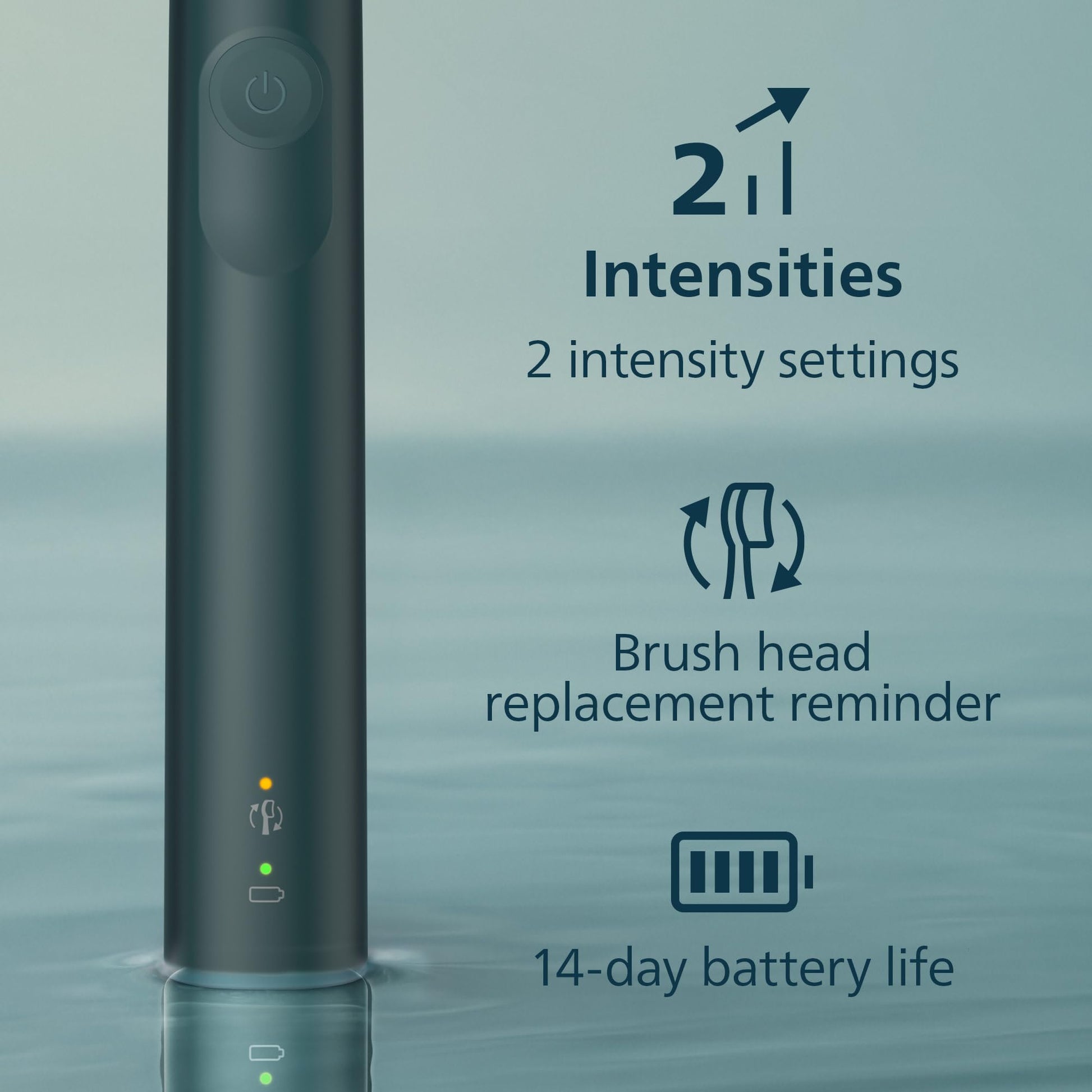 Philips Sonicare 4100 Rechargeable Electric Toothbrush, Forest Green, HX3681/28