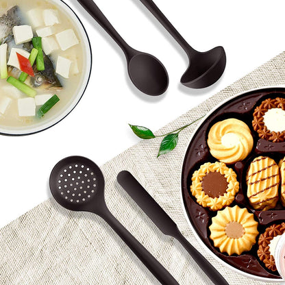 Silicone Cooking Utensils Set - 446°F Heat Resistant Kitchen Utensils,Spatula Sets,Turner Tongs,Spoon,Kitchen Utensil Gadgets Tools Set for Nonstick Cookware,Dishwasher Safe BPA Free (Gray)