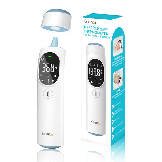 Thermometer Forehead and Ear Thermometer Digital Infrared Thermometer Baby Thermometer Accurate 1s Measure 40 Set Memory Mute Mode LED Screen for Adults Kids Fever Alarm with Storage Bag - Available at All In One Marketplace Canada