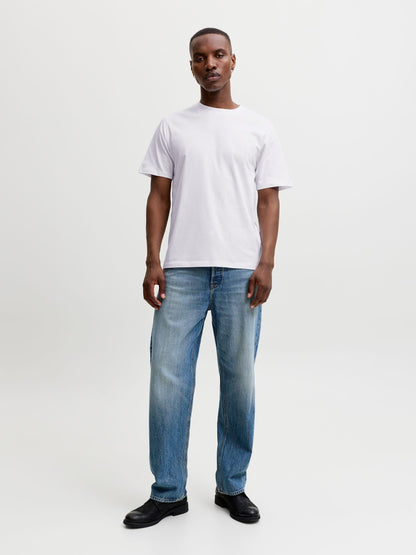JACK & JONES Men's Regular Fit T-Shirt JJEORGANIC Basic TEE SS O-Neck NOOS White Large JACK & JONES