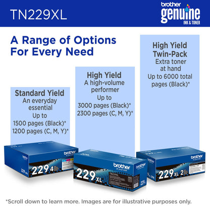 Brother Original TN229XLM High-Yield Magenta Toner Cartridge, Higher Yield for Value, Original Toner Replacement cartridges, Toner for Brother Laser Printers HL-L3220CDW, MFC-L3720CDW, and More 🍁 All In One Marketplace Canada
