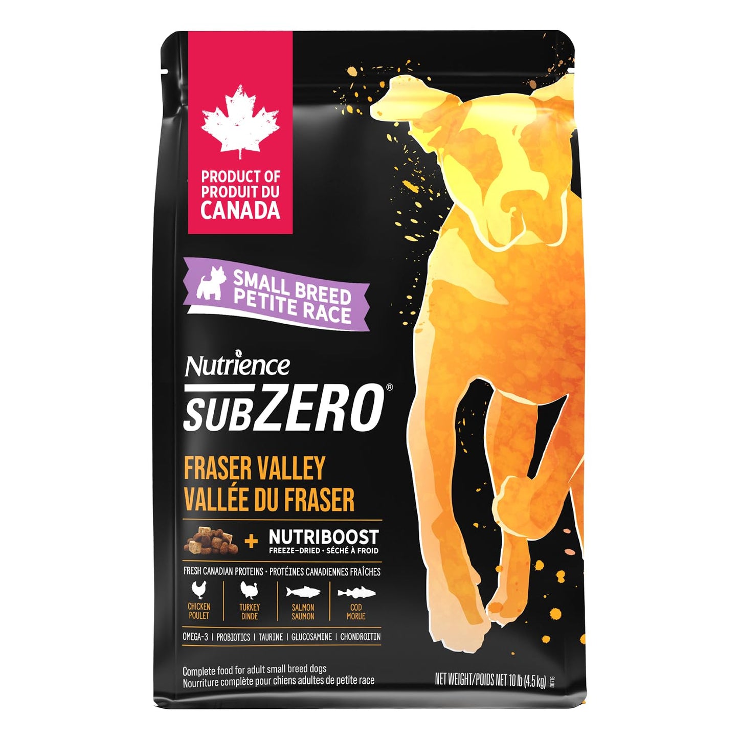 Nutrience Grain Free Subzero Small Breed Dog Food, 4.5kg (10 lbs), Canadian Fraser Valley, Dry Dog Food, High Protein Kibble, Nourriture Pour Chien, Manger Pour Chien 🍁 All In One Marketplace Canada