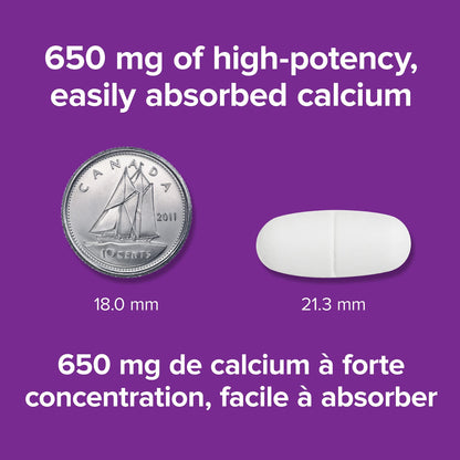 Webber Naturals Calcium Ultra, Enhanced Absorption, 280 Tablets, Helps Build Strong Bones, Vegan - Available at All In One Marketplace Canada