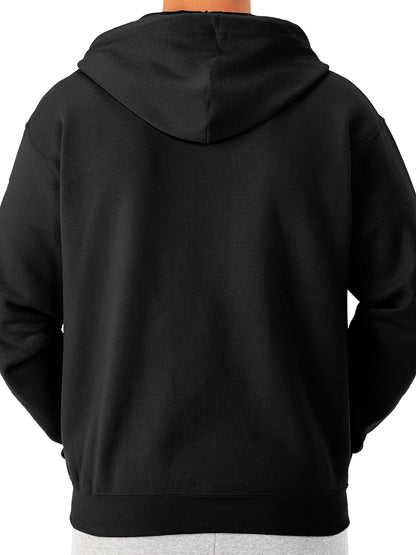 Jerzees NuBlend® Full-⁠Zip Hooded Sweatshirt, Black, Large
