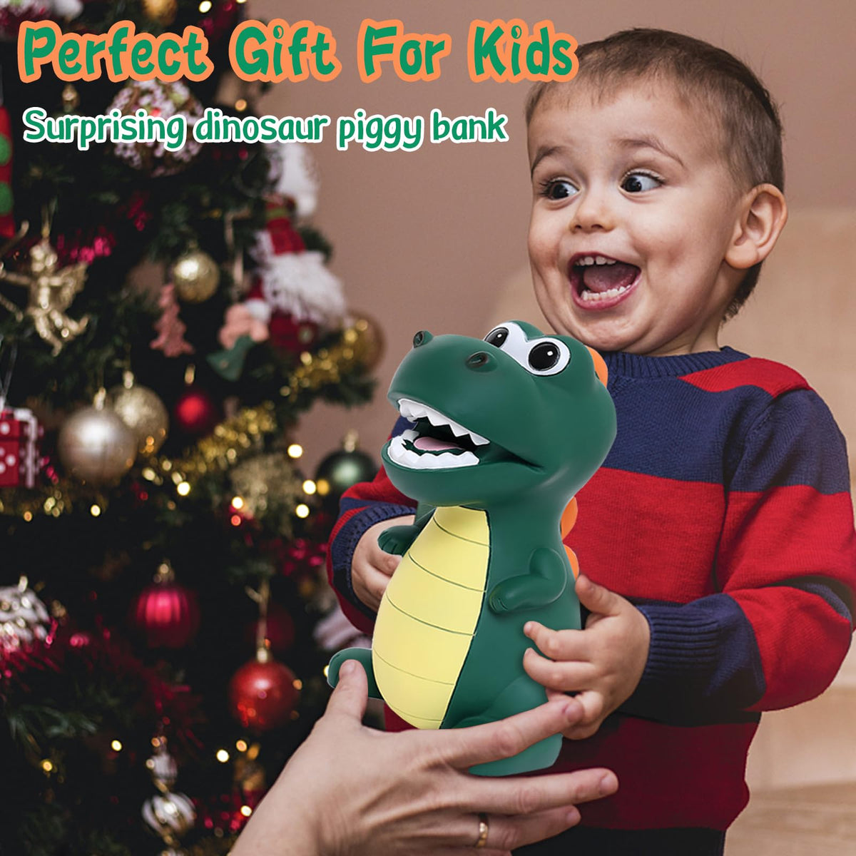 Lirunshe Piggy Bank for Boys, Unbreakable Plastic Dinosaur Piggy Bank for Kids, Children's Money Bank Coin Bank, Gifts for Birthday Christmas Baby Shower 🍁 All In One Marketplace Canada