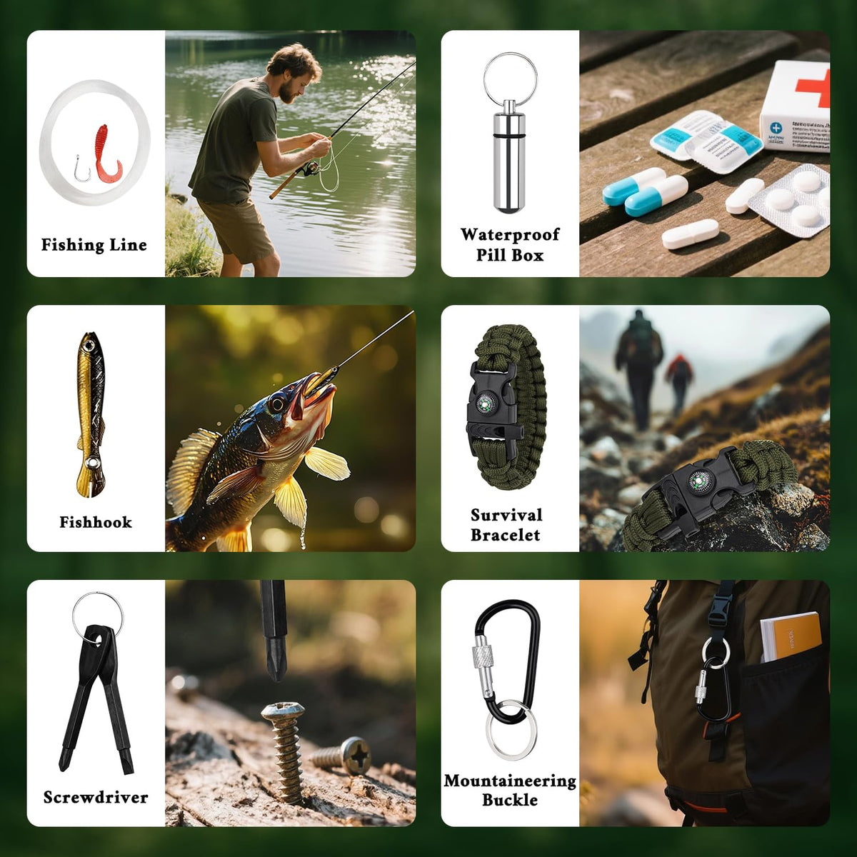 Artmag Survival Kit Advent Calendar - 24 Days Christmas Countdown Calendar with Survival Tool Xmas Surprise Gifts for Men Teen Boys Husband Adventurers 🍁 All In One Marketplace Canada